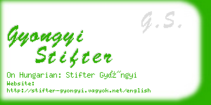 gyongyi stifter business card